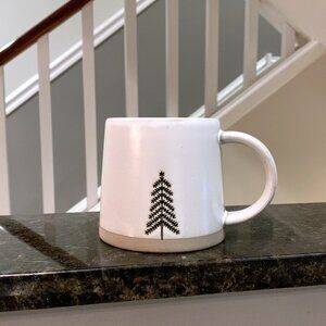 Hearth & Hand Magnolia Stoneware Green and Cream WINTER TREE Mug CHRISTMAS 2022